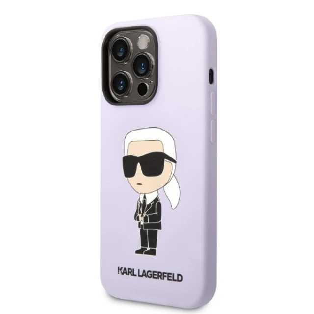 Чохол Karl Lagerfeld Silicone Ikonik для iPhone 14 Pro Max Purple (KLHCP14XSNIKBCU)