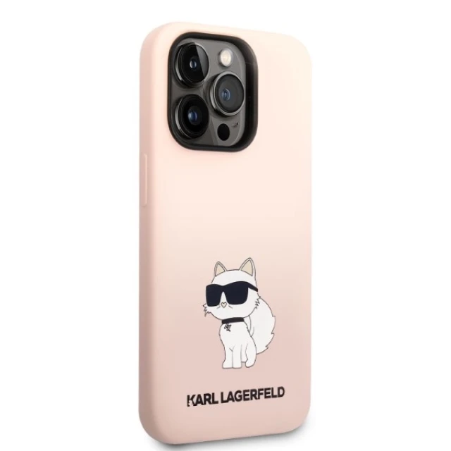 Чохол Karl Lagerfeld Silicone Choupette для iPhone 14 Pro Max Pink (KLHCP14XSNCHBCP)