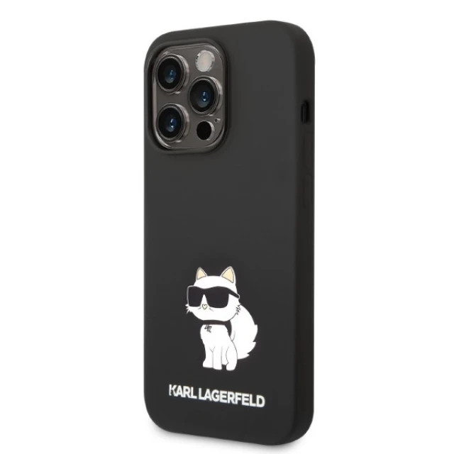 Чохол Karl Lagerfeld Silicone Choupette для iPhone 14 Pro Max Black (KLHCP14XSNCHBCK)
