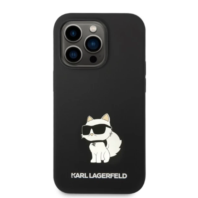 Чохол Karl Lagerfeld Silicone Choupette для iPhone 14 Pro Max Black (KLHCP14XSNCHBCK)