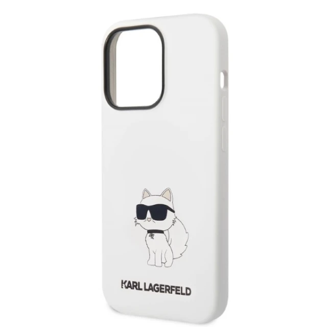 Чехол Karl Lagerfeld Silicone Choupette для iPhone 14 Pro Max White (KLHCP14XSNCHBCH)