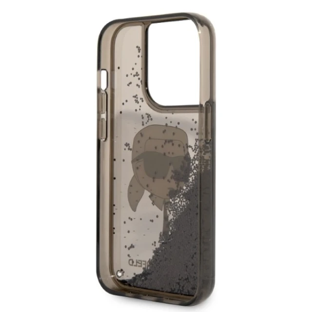 Чохол Karl Lagerfeld Glitter Karl Head для iPhone 14 Pro Max Black (KLHCP14XLNKHCK)
