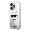 Чохол Karl Lagerfeld Glitter Choupette Head для iPhone 14 Pro Silver (KLHCP14LLNCHCS)