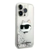 Чохол Karl Lagerfeld Glitter Choupette Head для iPhone 14 Pro Silver (KLHCP14LLNCHCS)