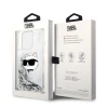 Чохол Karl Lagerfeld Glitter Choupette Head для iPhone 14 Pro Silver (KLHCP14LLNCHCS)