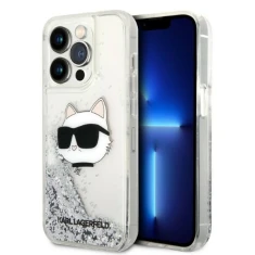 Чохол Karl Lagerfeld Glitter Choupette Head для iPhone 14 Pro Max Silver (KLHCP14XLNCHCS)