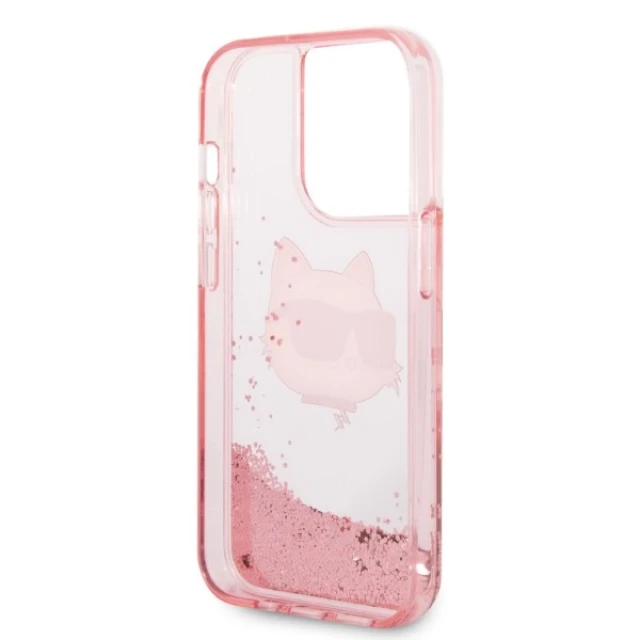 Чохол Karl Lagerfeld Glitter Choupette Head для iPhone 14 Pro Max Pink (KLHCP14XLNCHCP)