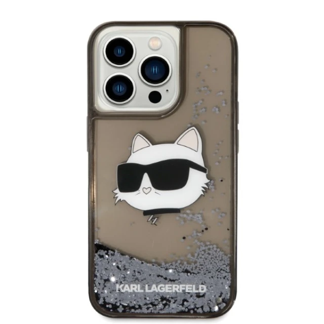 Чохол Karl Lagerfeld Glitter Choupette Head для iPhone 14 Pro Black (KLHCP14LLNCHCK)