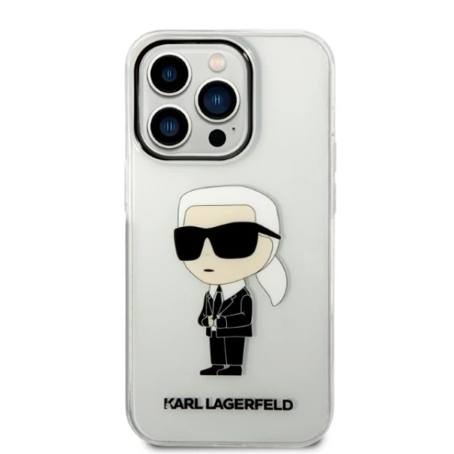 Чохол Karl Lagerfeld Ikonik Karl Lagerfeld для iPhone 14 Pro Transparent (KLHCP14LHNIKTCT)