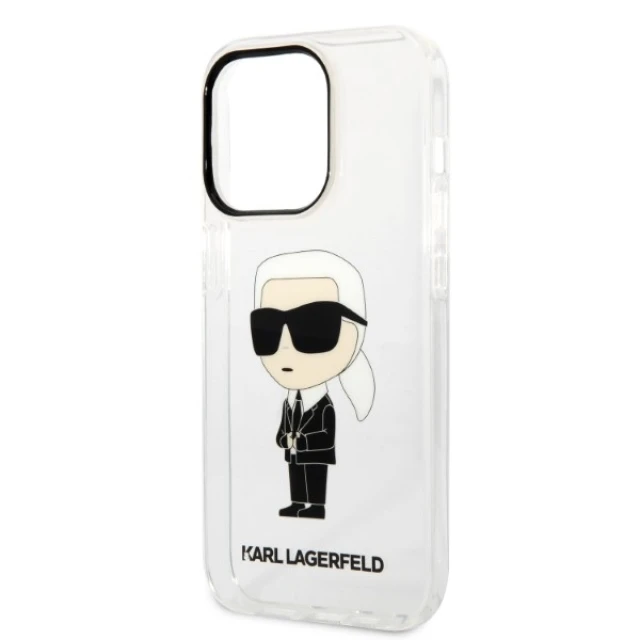 Чохол Karl Lagerfeld Ikonik Karl Lagerfeld для iPhone 14 Pro Transparent (KLHCP14LHNIKTCT)
