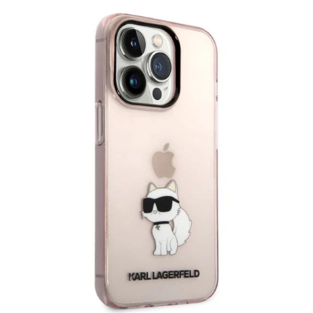 Чохол Karl Lagerfeld Ikonik Choupette для iPhone 14 Pro Pink (KLHCP14LHNCHTCP)