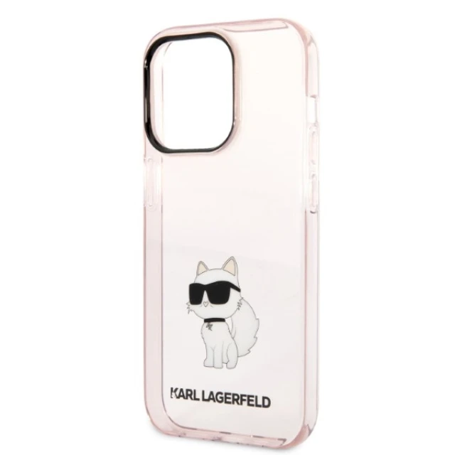 Чохол Karl Lagerfeld Ikonik Choupette для iPhone 14 Pro Pink (KLHCP14LHNCHTCP)