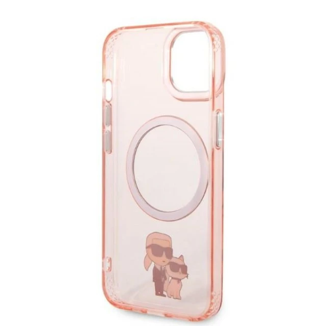 Чохол Karl Lagerfeld Iconic Karl & Choupette для iPhone 14 Plus Pink with MagSafe (KLHMP14MHNKCIP)