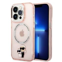 Чохол Karl Lagerfeld Iconic Karl & Choupette для iPhone 14 Pro Max Pink with MagSafe (KLHMP14XHNKCIP)