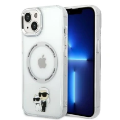 Чехол Karl Lagerfeld Iconic Karl & Choupette для iPhone 14 Plus Transparent with MagSafe (KLHMP14MHNKCIT)