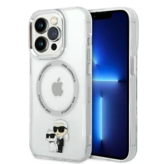 Чохол Karl Lagerfeld Iconic Karl & Choupette для iPhone 14 Pro Transparent with MagSafe (KLHMP14LHNKCIT)