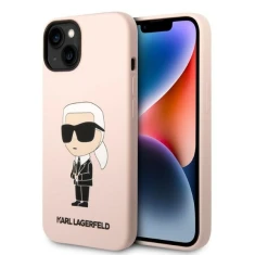 Чехол Karl Lagerfeld Silicone Ikonik для iPhone 14 Plus Pink with MagSafe (KLHMP14MSNIKBCP)