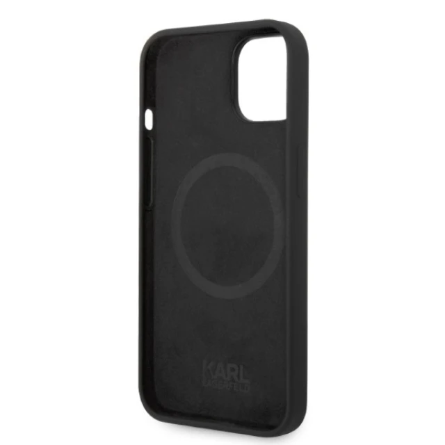 Чохол Karl Lagerfeld Silicone Ikonik для iPhone 14 Plus Black with MagSafe (KLHMP14MSNIKBCK)