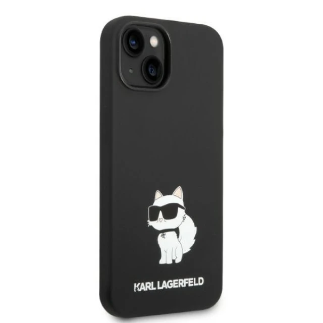Чохол Karl Lagerfeld Silicone Choupette для iPhone 14 Plus Black with MagSafe (KLHMP14MSNCHBCK)