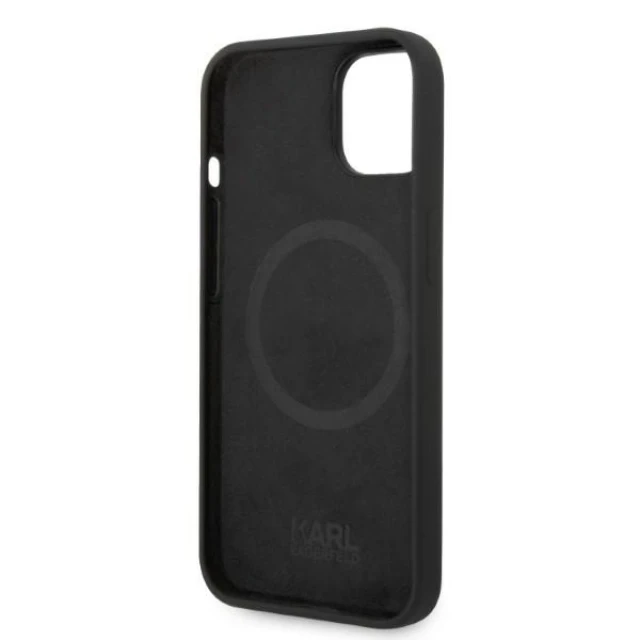 Чохол Karl Lagerfeld Silicone Choupette для iPhone 14 Plus Black with MagSafe (KLHMP14MSNCHBCK)