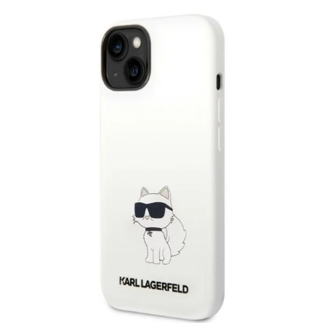 Чехол Karl Lagerfeld Silicone Choupette для iPhone 14 Plus White with MagSafe (KLHMP14MSNCHBCH)