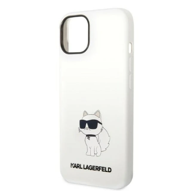 Чехол Karl Lagerfeld Silicone Choupette для iPhone 14 Plus White with MagSafe (KLHMP14MSNCHBCH)