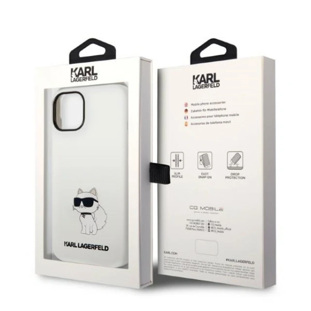 Чехол Karl Lagerfeld Silicone Choupette для iPhone 14 Plus White with MagSafe (KLHMP14MSNCHBCH)