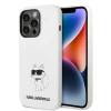 Чохол Karl Lagerfeld Silicone Choupette для iPhone 14 Pro White with MagSafe (KLHMP14LSNCHBCH)
