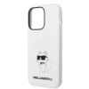 Чохол Karl Lagerfeld Silicone Choupette для iPhone 14 Pro White with MagSafe (KLHMP14LSNCHBCH)