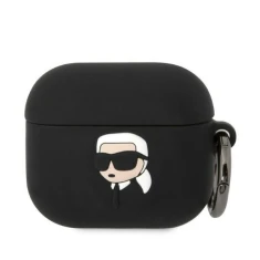 Чехол Karl Lagerfeld Silicone Karl Head 3D для AirPods 3 Black (KLA3RUNIKK)