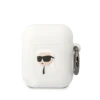 Чохол Karl Lagerfeld Silicone Karl Head 3D для Airpods 2/1 White (KLA2RUNIKH)