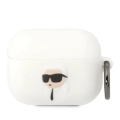 Чехол Karl Lagerfeld Silicone Karl Head 3D для Airpods Pro White (KLAPRUNIKH)
