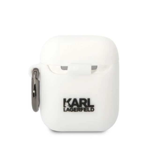 Чохол Karl Lagerfeld Silicone Choupette Head 3D для AirPods 2 | 1 White (KLA2RUNCHH)