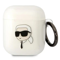 Чехол Karl Lagerfeld Karl`s Head для Airpods 2/1 Transparent (KLA2HNIKTCT)