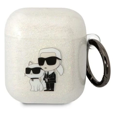 Чехол Karl Lagerfeld Gliter Karl & Choupette для Airpods 2/1 Transparent (KLA2HNKCTGT)