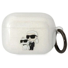 Чехол Karl Lagerfeld Gliter Karl & Choupette для Airpods Pro Transparent (KLAPHNKCTGT)