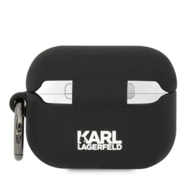 Чохол Karl Lagerfeld Silicone Karl & Choupette для AirPods Pro Black (KLACAPSILKCK)
