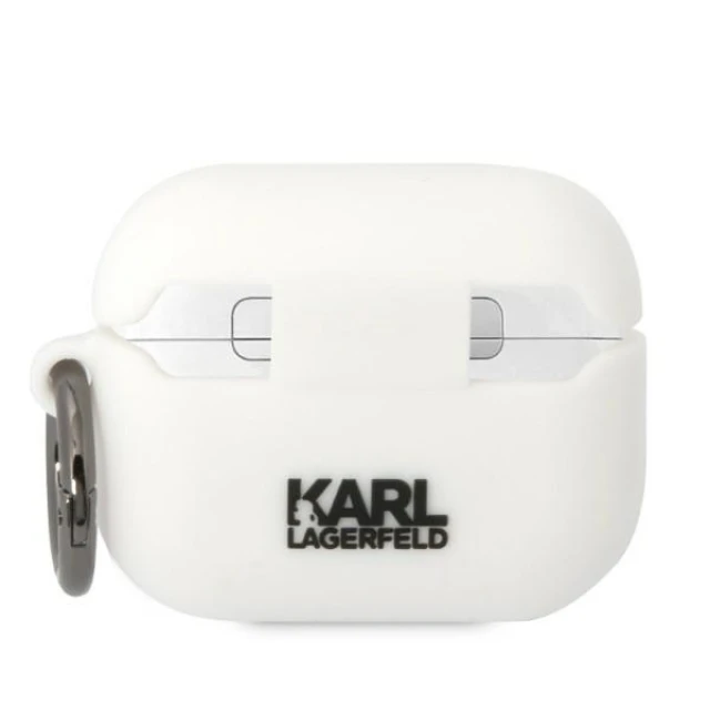 Чохол Karl Lagerfeld Silicone Karl & Choupette для AirPods Pro White (KLACAPSILKCW)