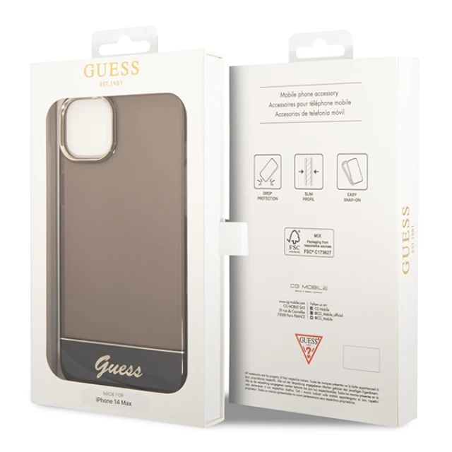 Чохол Guess Translucent для iPhone 14 Plus Black (GUHCP14MHGCOK)