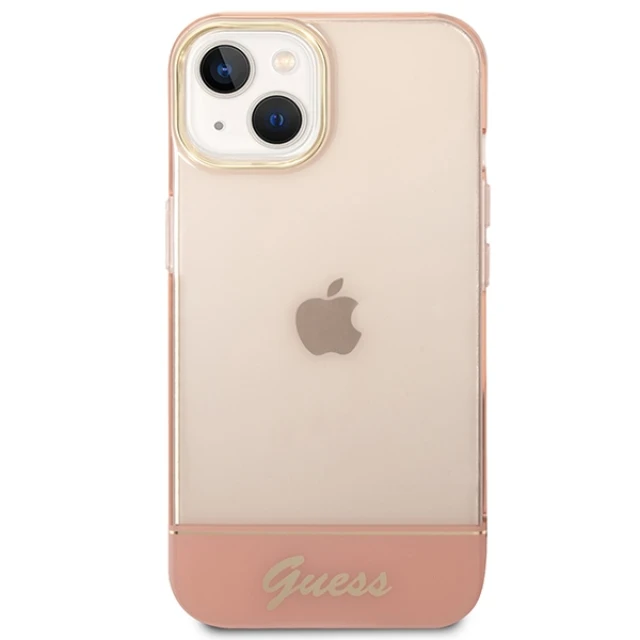 Чохол Guess Translucent для iPhone 14 Plus Pink (GUHCP14MHGCOP)