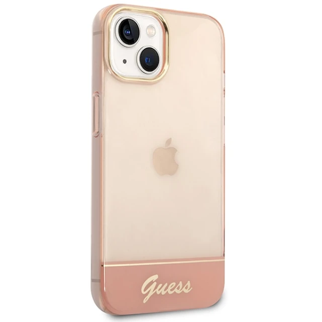 Чохол Guess Translucent для iPhone 14 Plus Pink (GUHCP14MHGCOP)