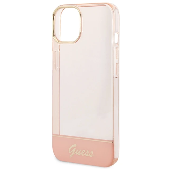 Чохол Guess Translucent для iPhone 14 Plus Pink (GUHCP14MHGCOP)