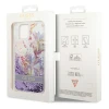 Чохол Guess Flower Liquid Glitter для iPhone 14 Plus Purple (GUHCP14MLFLSU)