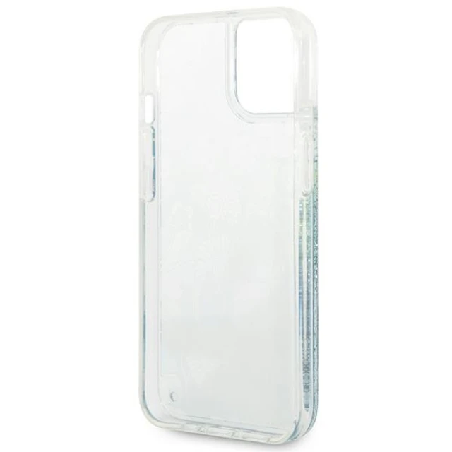 Чохол Guess Flower Liquid Glitter для iPhone 14 Plus Green (GUHCP14MLFLSN)