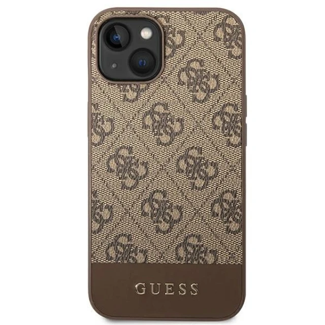 Чохол Guess 4G Stripe Collection для iPhone 14 Plus Brown (GUHCP14MG4GLBR)