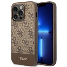 Чохол Guess 4G Stripe Collection для iPhone 14 Pro Brown (GUHCP14LG4GLBR)