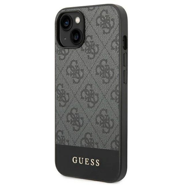Чохол Guess 4G Stripe Collection для iPhone 14 Plus Gray (GUHCP14MG4GLGR)