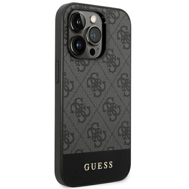 Чохол Guess 4G Stripe Collection для iPhone 14 Pro Gray (GUHCP14LG4GLGR)