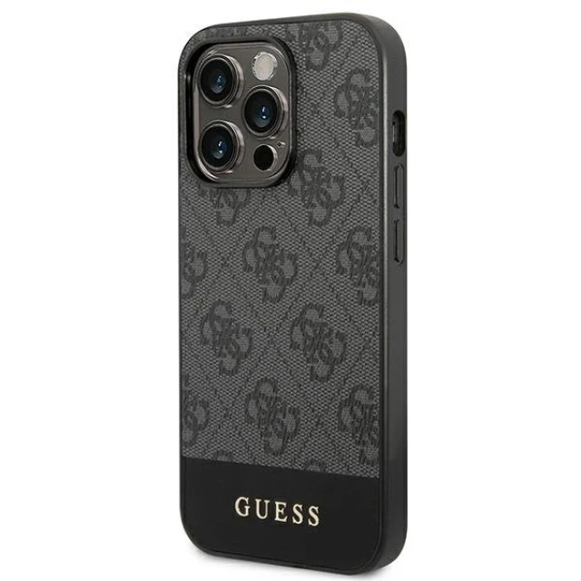 Чохол Guess 4G Stripe Collection для iPhone 14 Pro Max Gray (GUHCP14XG4GLGR)