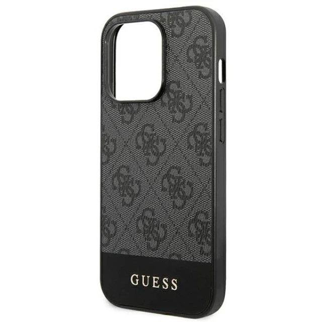 Чохол Guess 4G Stripe Collection для iPhone 14 Pro Max Gray (GUHCP14XG4GLGR)